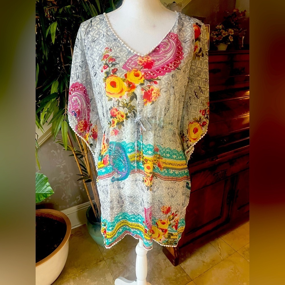 Mushbaby Sienna Rose Large swimsuit cover up. Good condition drawstring waist - Picture 3 of 10